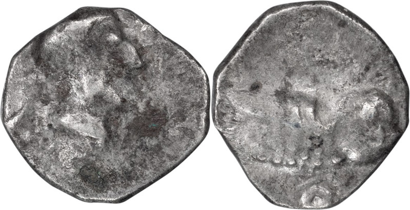 Philistia Gaza Mint; 5th - 4th Century CE, Obol, Gitler-Tal-page 156/157. Obv: h...