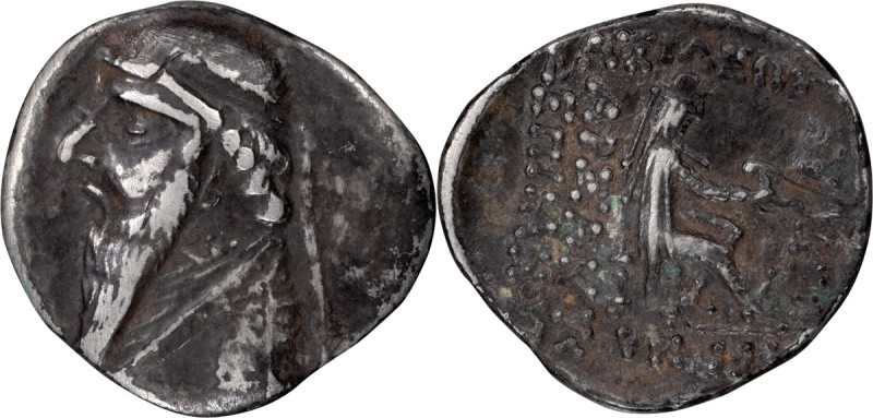 Parthia, Mithradates II, 123-88 BC; Drachm, 3.75g. Shore-77, Sellwood-26.1. Obv:...