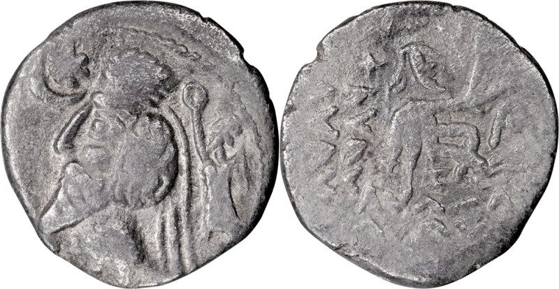 Parthia, Phraates IV; Drachm, 3.72g. Shore-317, Sellwood-56.6. Obv: Bust of king...