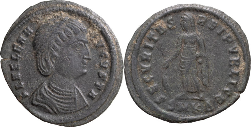 Helena; Cyzicus, c. 324-5 AD, Reduced Follis, 2.29g. RIC-28, officina ?=4 (r3). ...