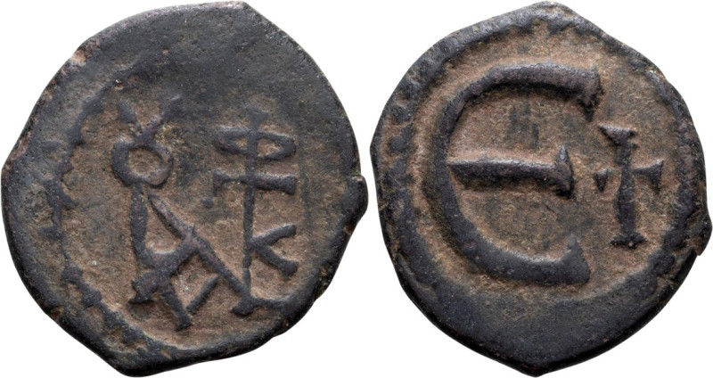 Justin II and Sophia; 565-578 AD. Antioch/Theoupolis. Pentanummium, 1.74g. Berk-...