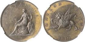 IONIAN ISLANDS, Ionian State, as a British protectorate. 1815-1864. 2 Oboloi 1819 (Copper, 35 mm, 18.75 g, 5 h), London, struck from dies prepared by ...