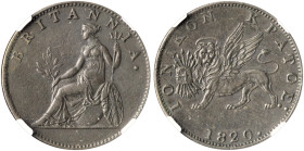 IONIAN ISLANDS, Ionian State, as a British protectorate. 1815-1864. 1/2 Obol 1820 (Copper, 22 mm, 4.66 g, 6 h), London, struck from dies prepared by W...