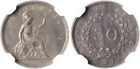 IONIAN ISLANDS, Ionian State, as a British protectorate. 1815-1864. 30 New Oboloi 1851 (Silver, 16 mm, 1.41 g, 6 h), London mint, struck from dies pre...
