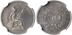 IONIAN ISLANDS, Ionian State, as a British protectorate. 1815-1864. 30 New Oboloi 1862 (Silver, 16 mm, 1.42 g, 6 h), London, struck from dies prepared...