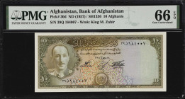 AFGHANISTAN. Lot of (2). Da Afghanistan Bank. 5 & 10 Afghanis, ND (1939-57). P-22 & 30d. PMG Gem Uncirculated 66 EPQ.

Estimate: $150.00- $250.00