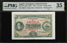 ANGOLA. Lot of (5). Banco Nacional Ultramarino & Banco de Angola. 5 Angolares, 1, 5, 50, & 500 Escudos, 1921-70. P-55, 57, 77, 88a & 97. PMG Very Fine...