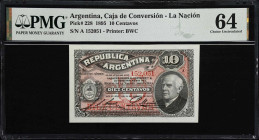 ARGENTINA. Republica Argentina. 10 Centavos, 1895. P-228. PMG Choice Uncirculated 64.

Estimate: $150.00- $200.00