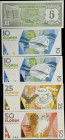 ARUBA. Lot of (5). Banco Central di Aruba & Centrale Bank van Aruba. 5, 10, 25 & 50 Florin, 1986-2012. P-1, 11, 16c, 17a & 18a. Uncirculated.

Estim...