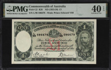 AUSTRALIA. Commonwealth of Australia. 1 Pound, ND (1933-38). P-22. PMG Extremely Fine 40 EPQ.

Estimate: $200.00- $300.00