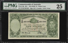 AUSTRALIA. Lot of (3). Reserve Bank of Australia & Commonwealth Bank of Australia. Mixed Denomination, ND (1942-65). P-25b, 26c & 34a. PMG Very Fine 2...