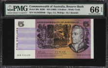 AUSTRALIA. Reserve Bank of Australia. 5 Dollars, ND (1969). P-39b. PMG Gem Uncirculated 66 EPQ.

Estimate: $200.00- $400.00