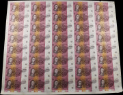 AUSTRALIA. Uncut Sheet of (40). Reserve Bank of Australia. 5 Dollars, ND (1974-1991). P-44f.

Estimate: $400.00- $800.00