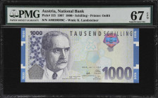 AUSTRIA. Oesterreichische Nationalbank. 1000 Schilling, 1997. P-155. PMG Superb Gem Uncirculated 67 EPQ.

Estimate: $300.00- $500.00