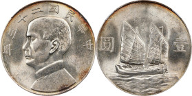 CHINA. Dollar, Year 23 (1934). Shanghai Mint. NGC MS-62.
L&M-110; K-624; KM-Y-345; WS-0146. 

Estimate: $200.00- $400.00