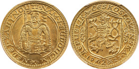 CZECHOSLOVAKIA. 2 Ducats, 1923. Kremnica Mint. PCGS Genuine--Cleaned, Unc Details.
Fr-1; KM-9; Novotny-17. Mintage: 4,000. Despite the noted cleaning...