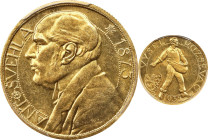 CZECHOSLOVAKIA. Gold Medallic Ducat, 1933. Kremnica Mint. PCGS MS-62.
Fr-12; KMX-15; Novotny-V.A. Mintage: 500. Variety without cross above date. Obv...