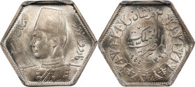 EGYPT. 2 Piastres, AH 1363/1944. London Mint. Farouk I. PCGS MS-65.
KM-369. A stunning Gem with fully lustrous surfaces that pop out at the viewer.
...