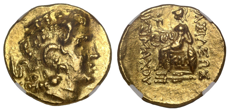 Pontic Kingdom, Mithradates VI (120-63 BC), gold Stater, types of Lysimachos, he...