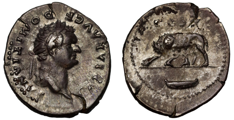 Domitian (AD 81-96), as Caesar under Vespasian (AD 69-79), silver Denarius, mint...