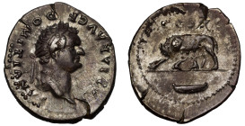 Domitian silver Denarius 'Romulus and Remus'