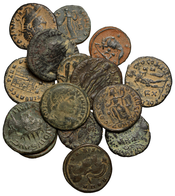 Miscellaneous Roman Imperial bronzes (15): Caracalla (AD 198-217), AE, rev. Tych...