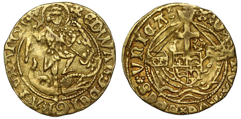 Edward IV, second reign (1471-83), gold Half Angel of three shillings and four p...