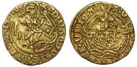 Edward IV gold Half Angel mintmark cinquefoil