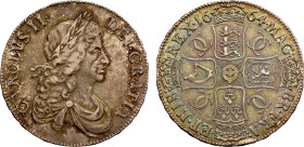 AU50 | Charles II 1664 silver Crown