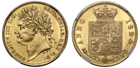AU58 | George IV 1824 gold Half Sovereign