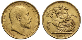 Edward VII 1905 gold Sovereign