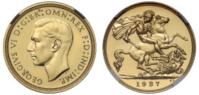 PF66 CAM | George VI 1937 gold proof Coronation Half Sovereign