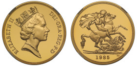 PF70 UCAM | Elizabeth II 1985 gold proof Five Pounds