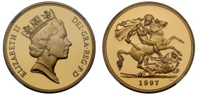 PF70 UCAM | Elizabeth II 1997 gold proof Five Pounds