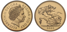 PF70 UCAM | Elizabeth II 2001 gold proof Five Pounds