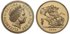 PF70 UCAM | Elizabeth II 2004 gold proof Five Pounds