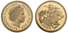 PR70 DCAM | Elizabeth II 2005 gold proof Five Pounds