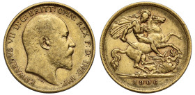 Edward VII 1906-M gold Half Sovereign