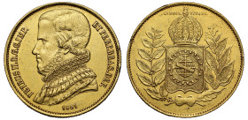Brazil Peter II 1851 gold 20,000 Reis