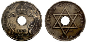 British East Africa Edward VIII 1936-H cupro-nickel Ten Cents 'Obverse mule' | XF DETAILS