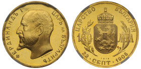 PF66 | Bulgaria 1912 gold proof 100 Leva Restrike