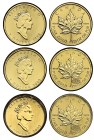 Canada Elizabeth II 1995 2000 (2)  gold One Dollar Maple Leaf (3)