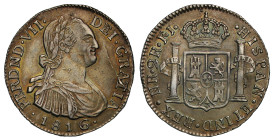 AU55 | Colombia Ferdinand VII 1816-JF NR silver 2 Reales Bogota mint
