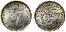 MS61 | British Cyprus George VI 1938 silver 4 1/2 Piastres