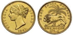 India EIC Victoria 1841 gold Mohur