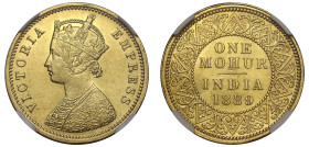 British India Victoria 1889-C gold Mohur | AU DETAILS