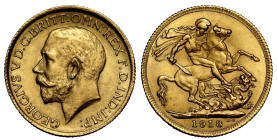 India George V 1918-I gold Sovereign