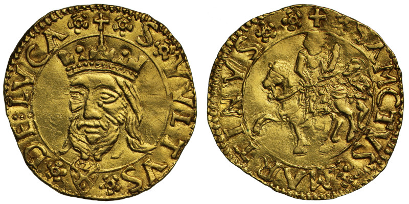 Italy, Lucca, Republic (1369-1799), gold Fiorino d'oro, facing bust of St Vultus...