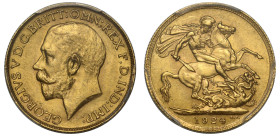 MS62 | South Africa George V 1924-SA gold Sovereign