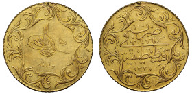 Turkey Muhammad V AH 1327 Year 1 gold 100 Kurush